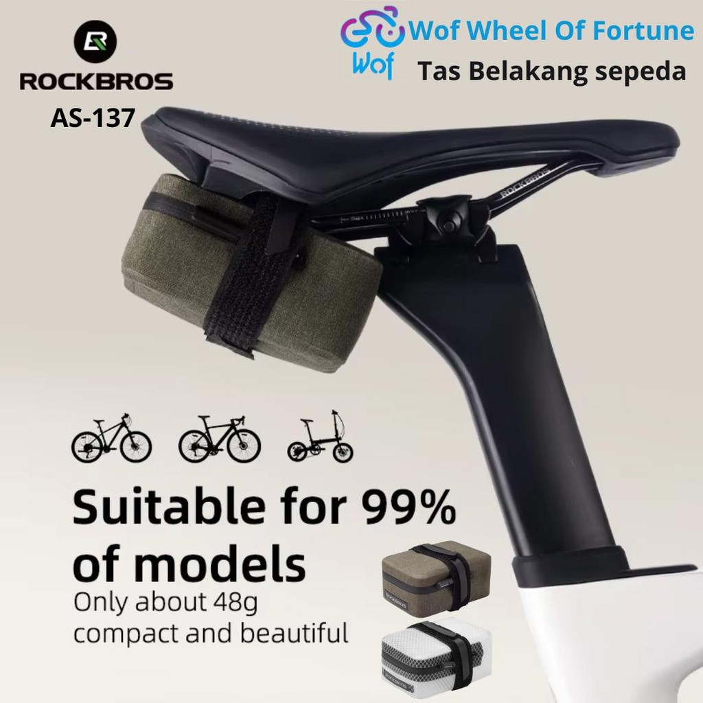 Promo ROCKBROS AS-137 Tas Sadel Sepeda Mini Portabel 0.4L Tas Bersepeda Tas Ekor Sepeda MTB Gunung