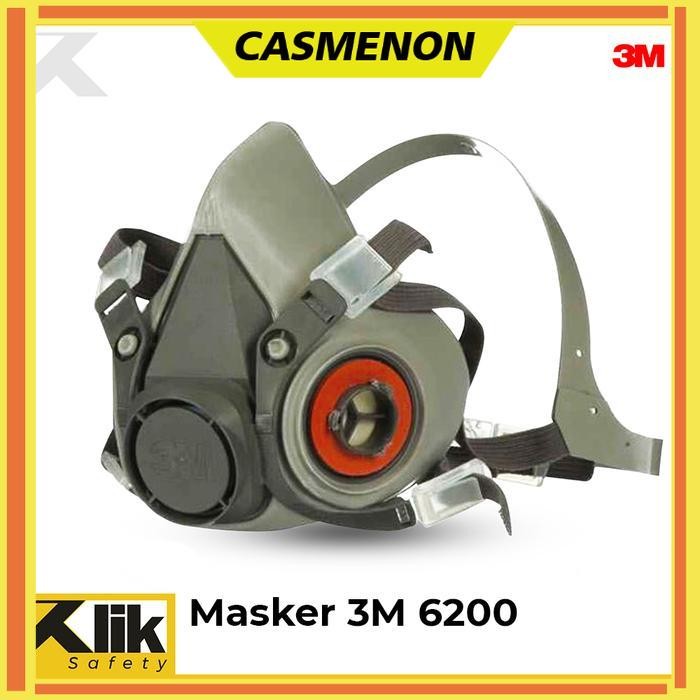 ORIGINAL 3M Half Facepiece Reusable Respirator 6200 (Masker 3M 6200)