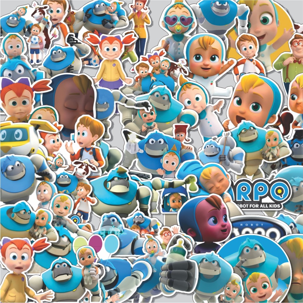 Stiker Cutting Pack Stiker Arpo The Robot For All Kids Cartoon Isi 100Pcs Series Aesthetic Lucu Kere