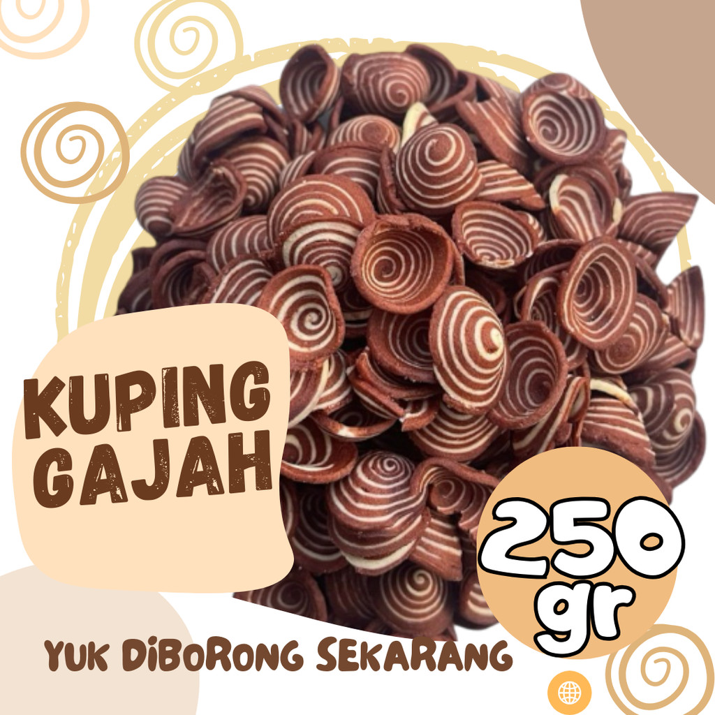 

250gr Keripik Kuping Gajah Manis Gurih Cemilan Tradisional Best Seller
