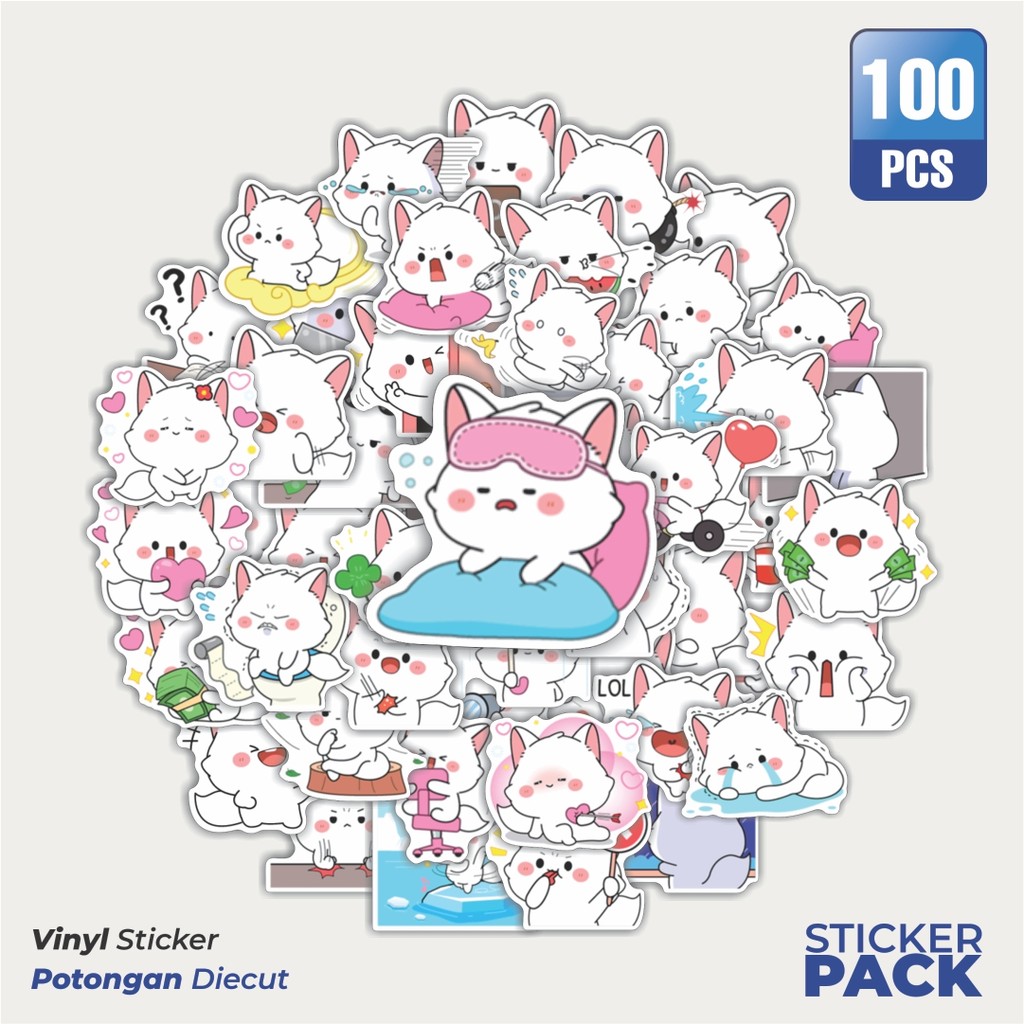 

Stiker Vinyl Stiker Tiny Ear Gumifox Waterproof Aesthetic- Untuk Laptop, Motor, dan Helm - Paper Stationery Pack