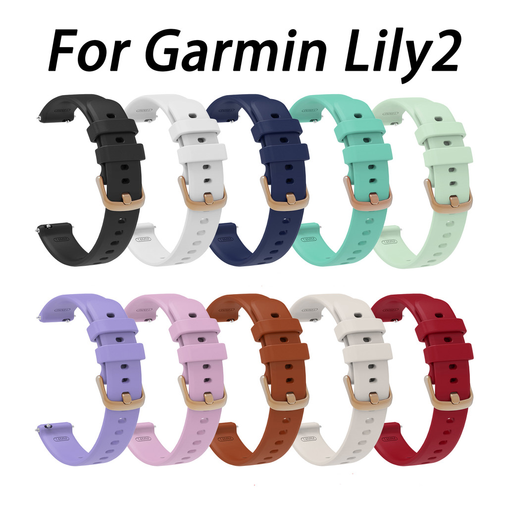 Silicone Band for Garmin Lily 2 Acitve Silicone Sport Band Strap for Garmin Lily 2 wat-