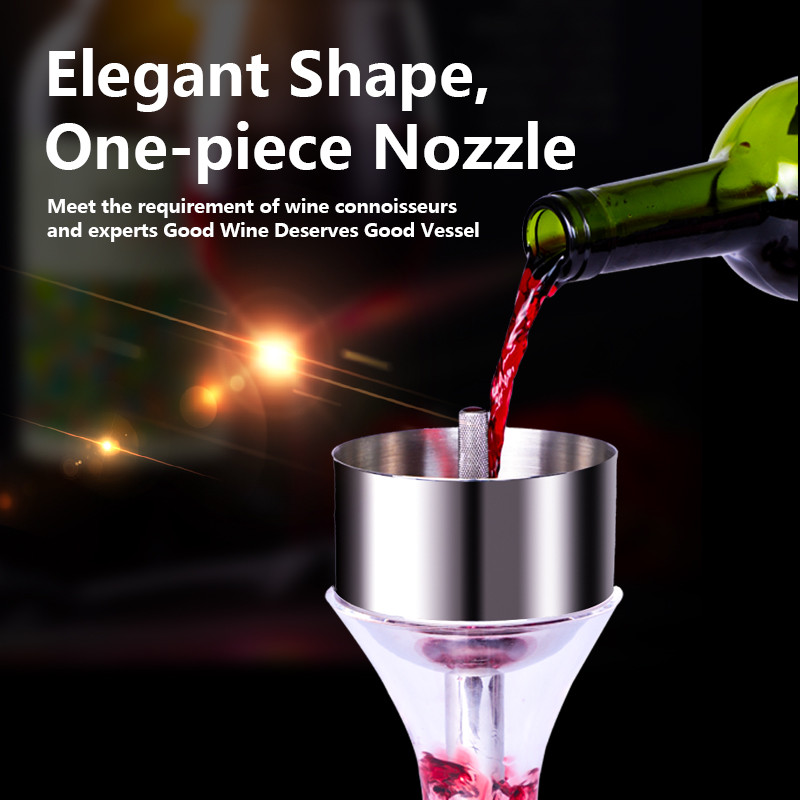 wine decanter Aerator aerator stainless steel dispenser separ funnel with Sediment Strainer stainles