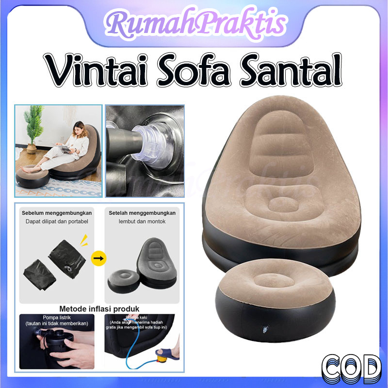 sofa inflatable matras lazy bag sofa/kursi dek malas lipat kursi malas tiup sofa/ free pompa kursi s