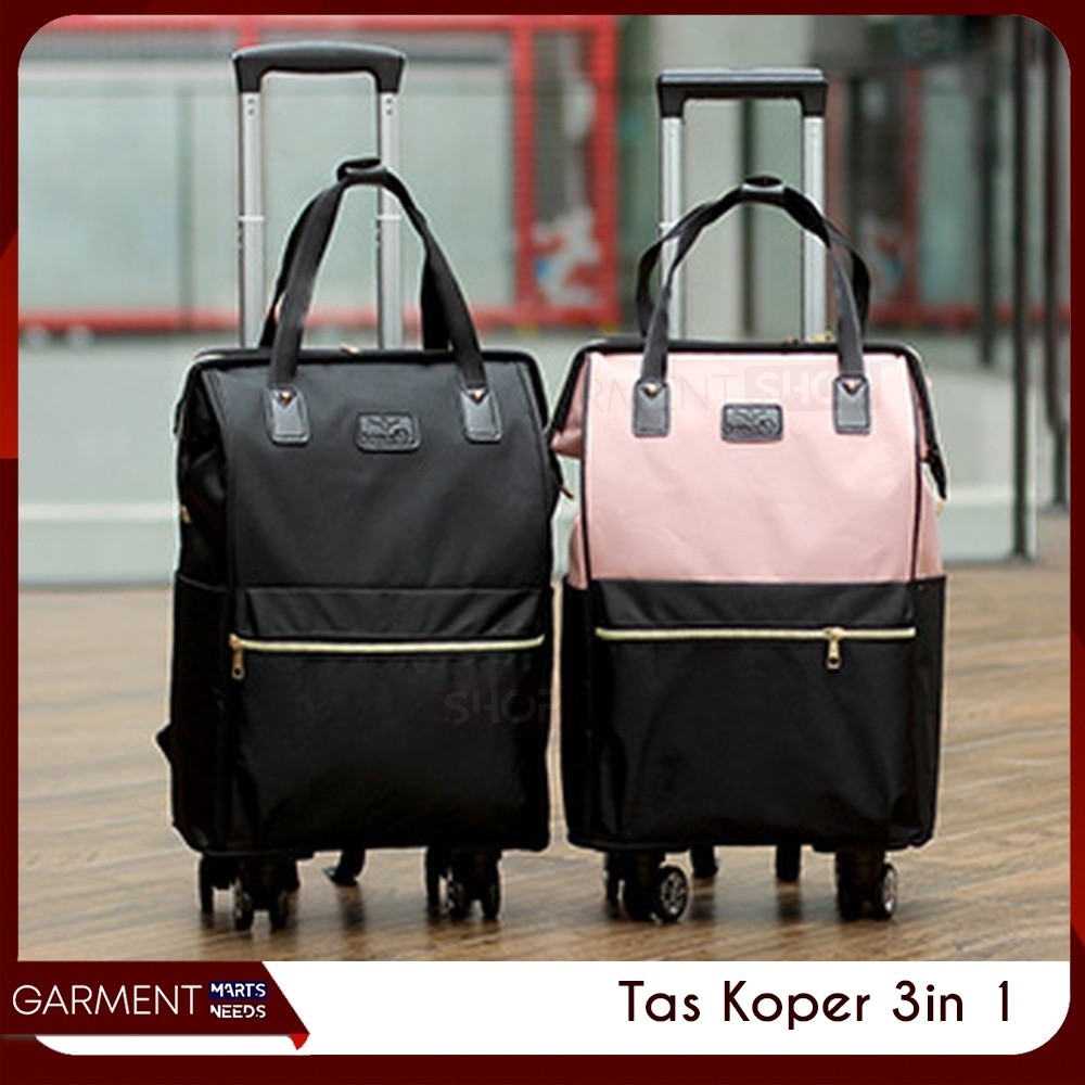 TASKOPERBB - Tas Ransel Roda Traveling Bag Tas Koper Perjalanan Bagasi Pesawat Roda Dorong Tas Cabin