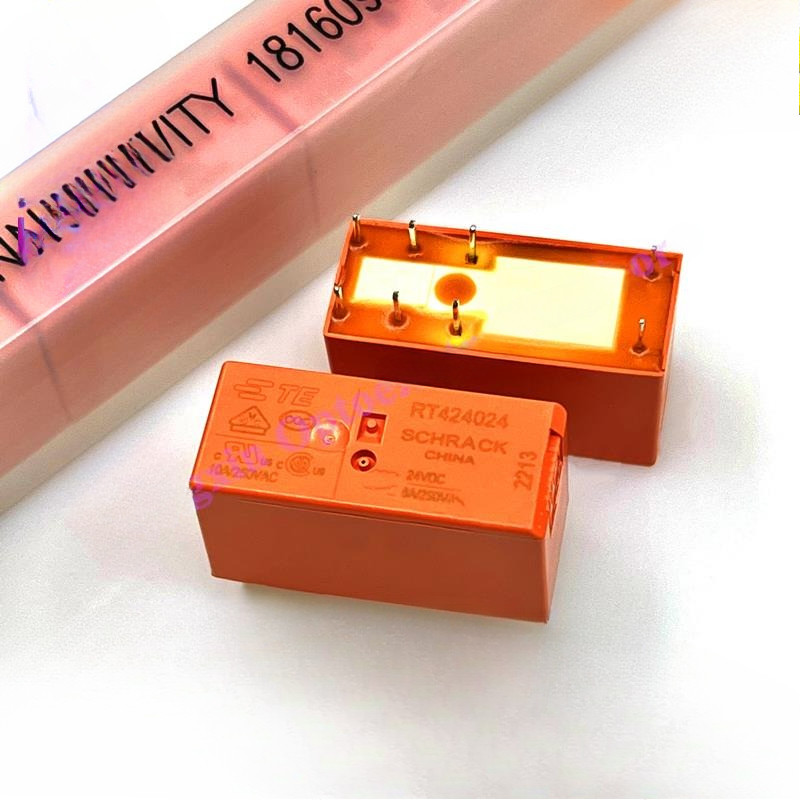 5Pcs/Lot Power Relays 5VDC 12VDC 24VDC RT424 8PIN 8A 250VAC RT424005 RT424012 RT424024 RT424048 SPDT
