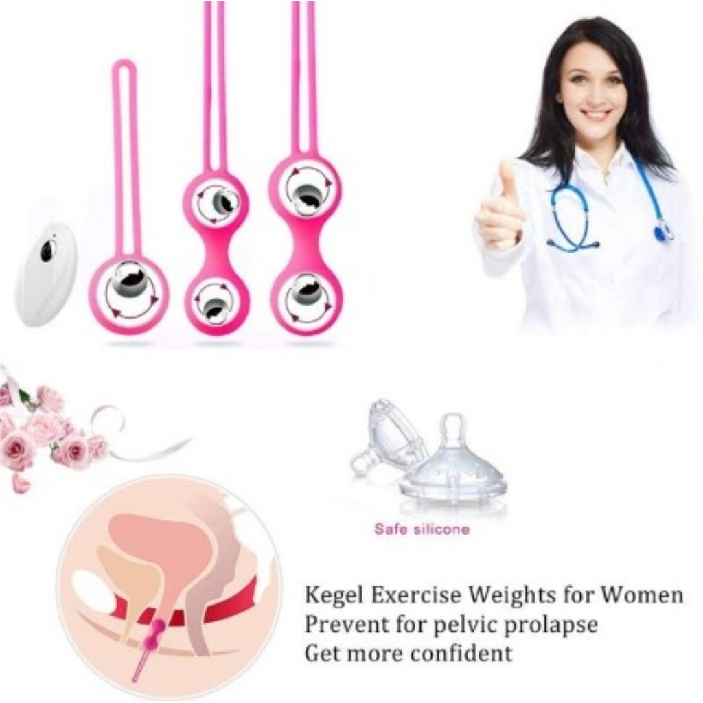 Set bola kegel silikon - kegel balls latihan olahraga panggul wanita 3 pcs