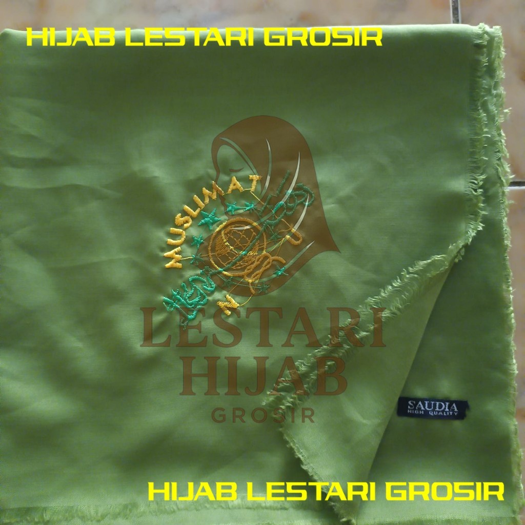 Hijab Bordir Muslimat Seri 7 | Kerudung Muslimat Mewah | Jilbab Muslimat Modis untuk Acara Khusus