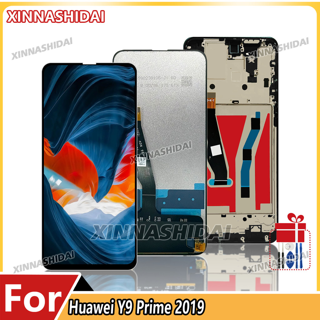 New For HUAWEI Y9 Prime 2019  STK-L21 STK-L22 STK-LX3 LCD splay Tou Screen Frame Assembly Replament 