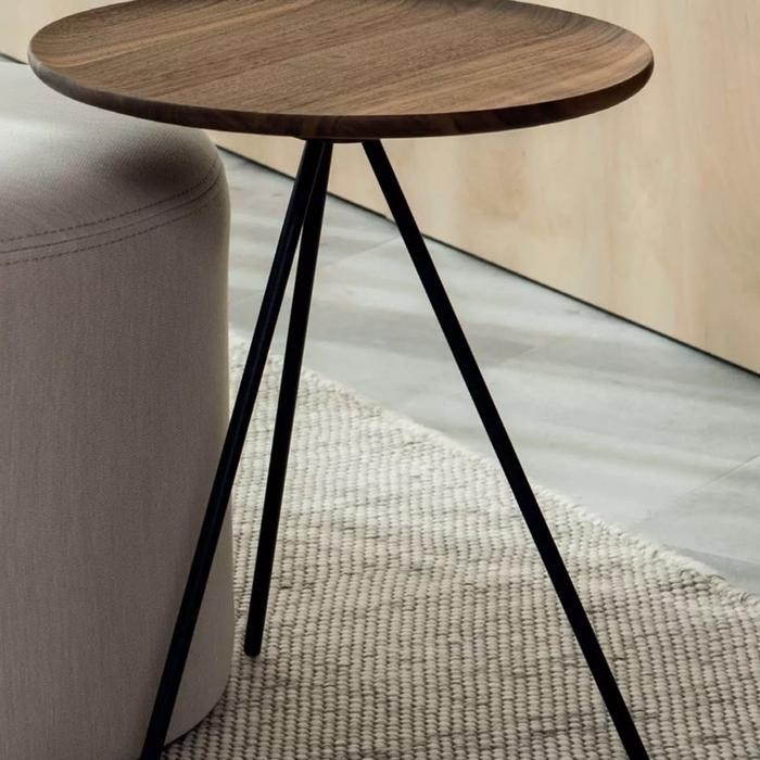 Meja Cafe Simple Aesthetic - Coffee Table - Meja Cafe Murah Kayu Jati Kaki Besi - Meja Cafe & Resto