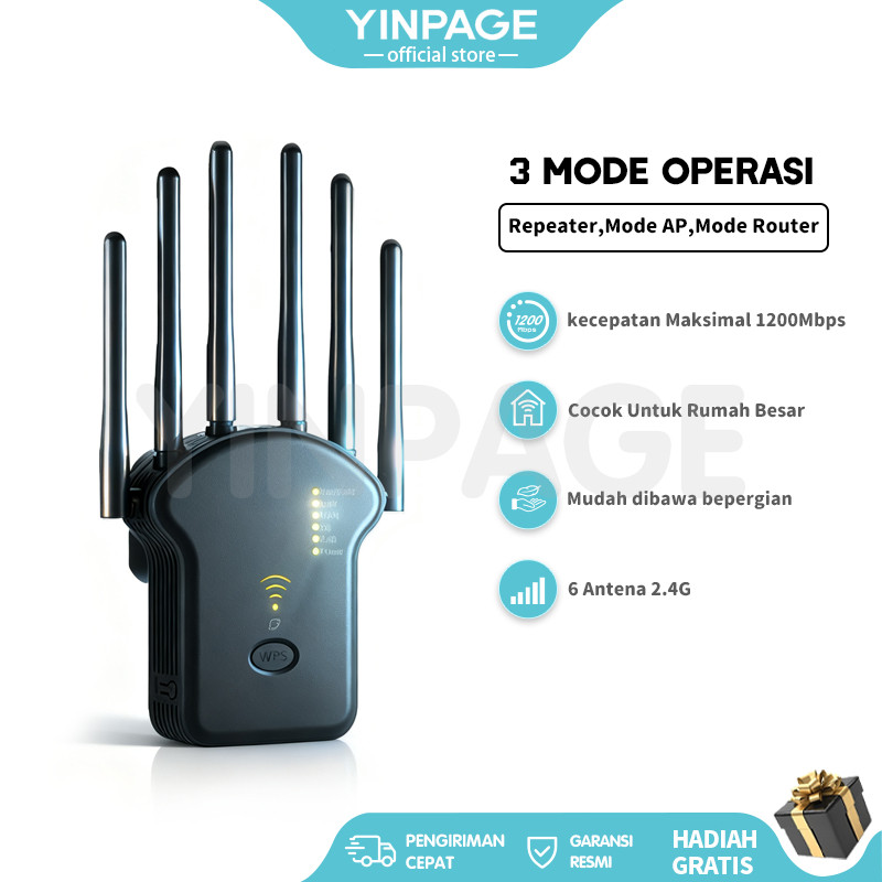 Wireless Router 1200Mbps Wifi Extender Booster Tanpa kabel Wifi Repeater Jarak Jauh 2.4G/5G Signal B