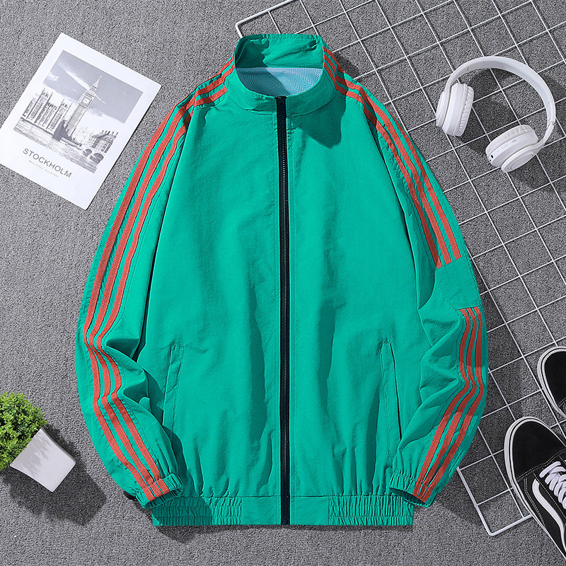 Jaket Santai Pakaian Olahraga Pria Mantel Trendy Gaya Korea Atasan Pria