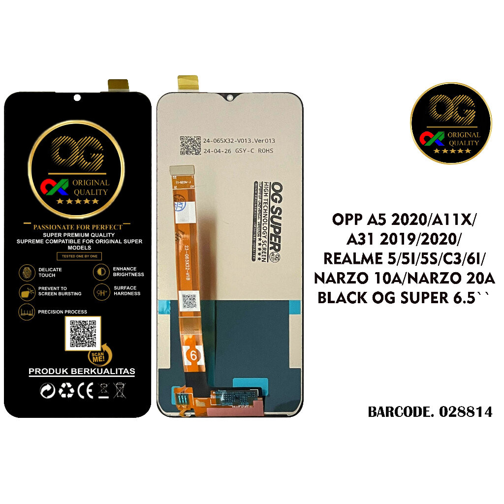 Lcd plus Touscren OG super Realme 5/5i/C3