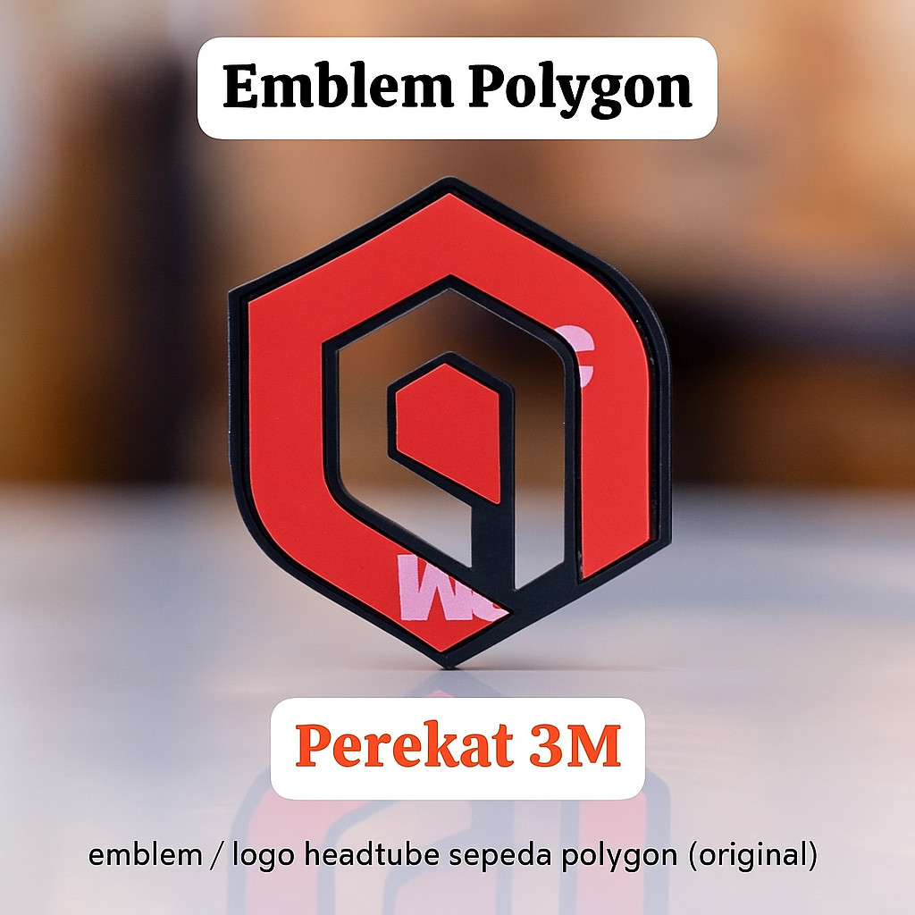 Polygon Emblem Logo Depan Sepeda Polygon Head Badge Bikes