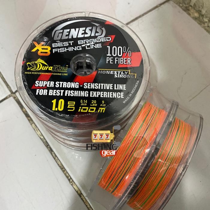 SENAR BENANG PE DURAKING GENESIS X8 CONNECTING 100METER 100% PE FIBER - PE 1 | 0.14mm