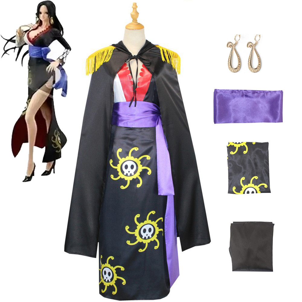 Anime Boa Hancock Cosplay With Cloak Boa Dress Costume Sailor Suit Boa Hancock Cosplay Costume Custo