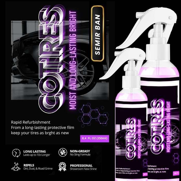 UNI88 Cairan Pengkilap Ban Mobil & Motor COTIRES Semir Ban Anti Slick Non-Creasy Semir Perawatan Ban