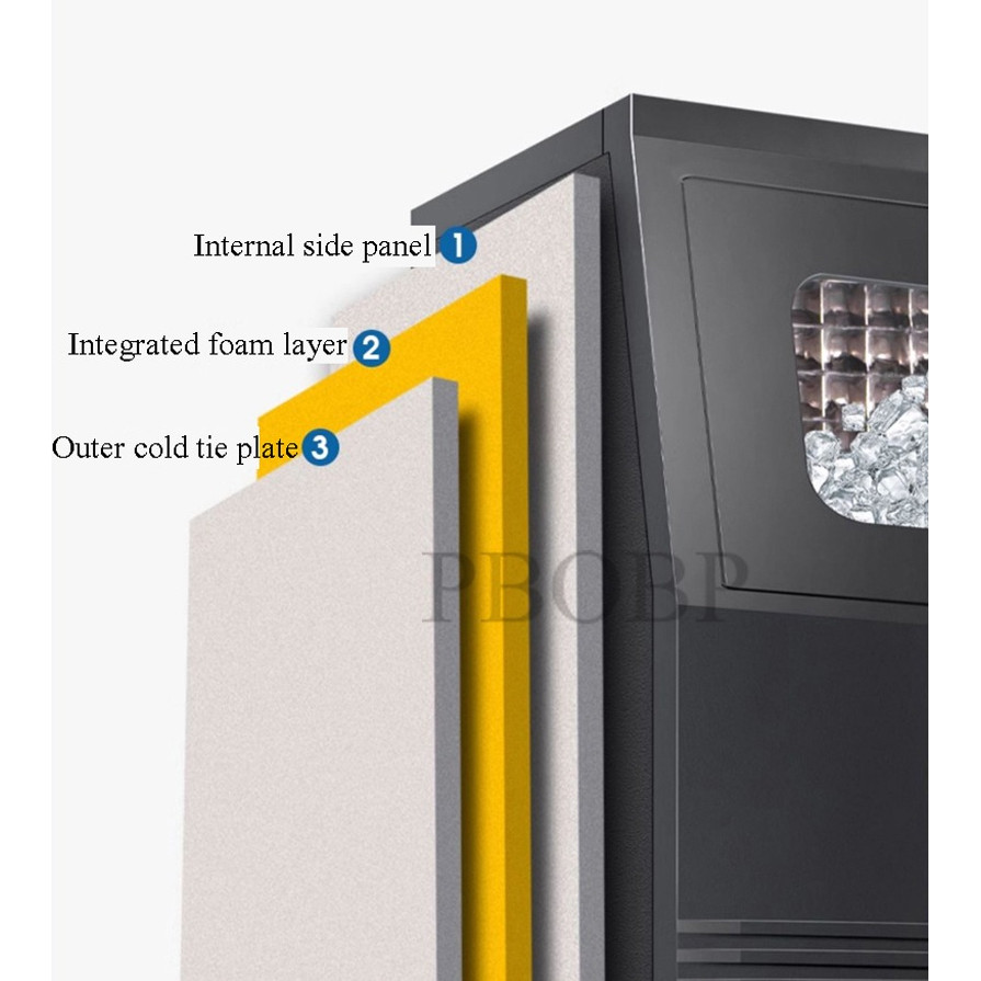 Ice Cube Maker Machine With Self-Cleaning 55Kg Commercial Ice Cube Maker Machine For Business