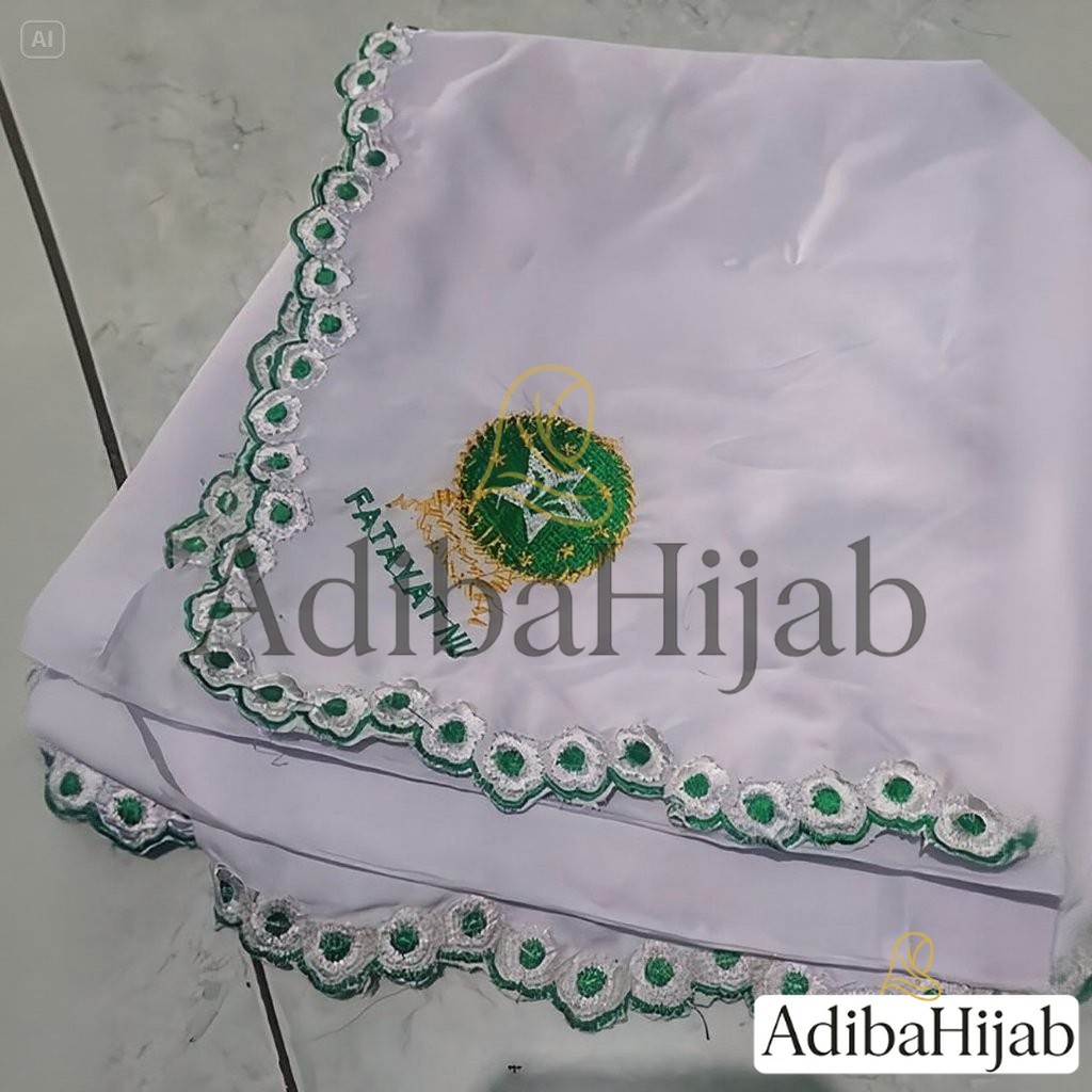 Jilbab Fatayat Bordir Bunga / Kerudung Fatayat NU Terlaris / Jilbab Muslimat / Hijab NU