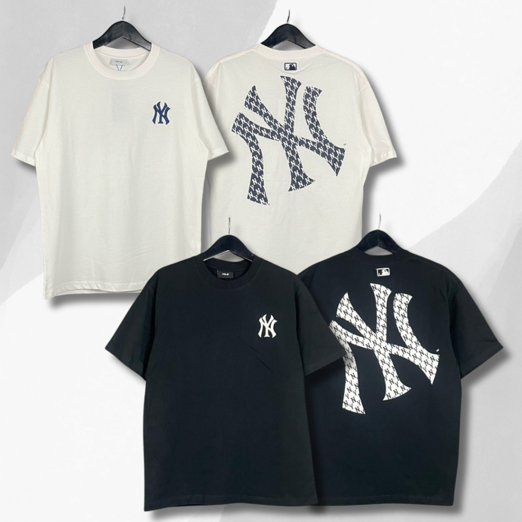 Kaos MLB Monogram Tshirt Baju Kaos Atasan Pria & Wanita Unisex MLB Monogram Bahan Katun