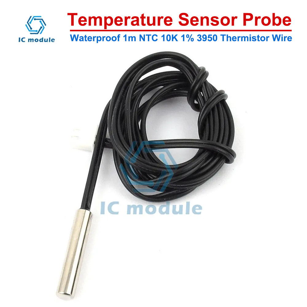 Waterproof 1m Wire NTC 10K 1% 3950 Thermistor Temperature Sensor Probe NTC Thermistor Temperature Se