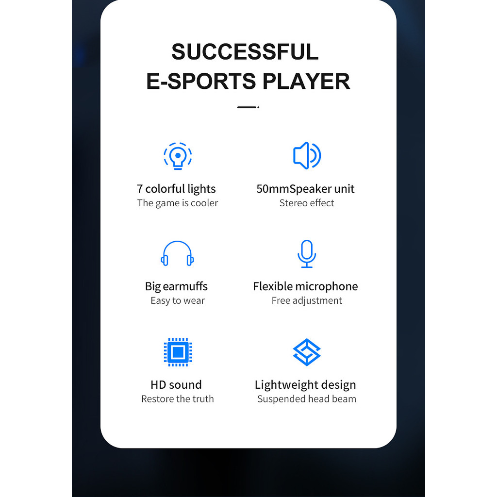 G58 G60 Gaming Headset 7.1 Stereo SVirtual Surround Bass Earphone Headphone with Mic LED Light for C