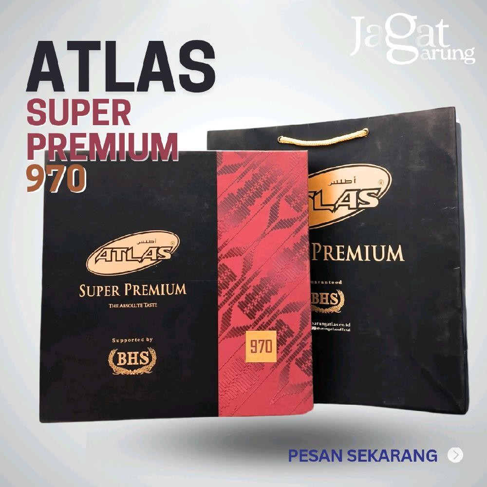 Sarung ATLAS SUPER PREMIUM GOLD MERAH (Best Seller) Motif Full Songket Timbul dengan di tenun di kai