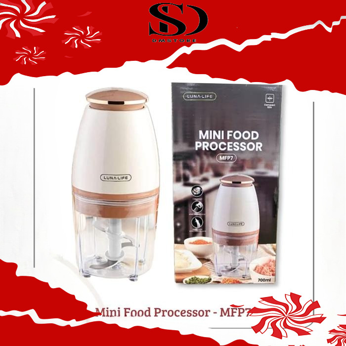 Blender Mini Portabel Kapasitas 700ml MFP7 Merek LUNA LIFE MFP-7 4 blade Processor Chopper // MINI F