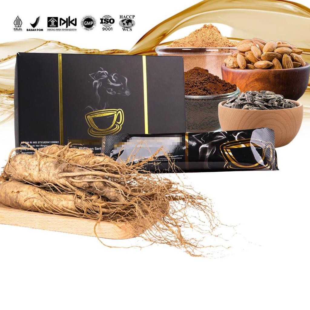 Moncer Minuman Kopi Herbal Sachet | Suplemen Pria Dewasa | Bantu Performa Tahan Lama | Sudah Bpom & 