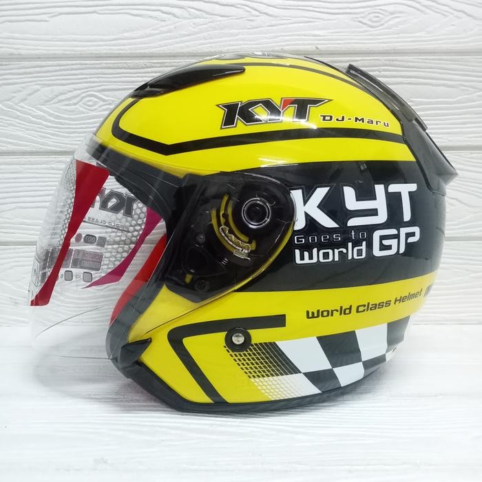 Helm KYT DJ Maru SE Motif SERI #11 YELLOW World GP - M by Inspire id