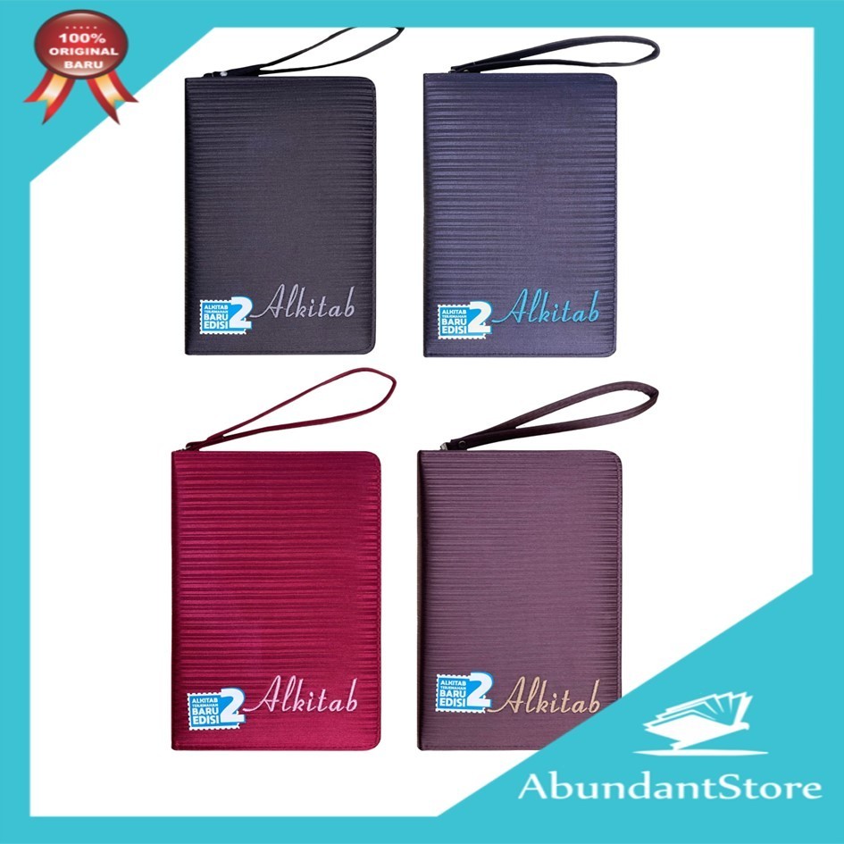 Alkitab SEDANG Sampul Kain Resleting STRIPLINE - TB2 054 TI STRIPLINE