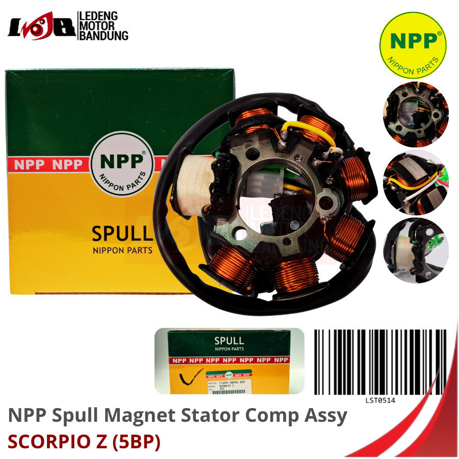 NPP Spul Scorpio Z Stator Comp Assy Yamaha 5BP Spull Magnet Pulser Motor