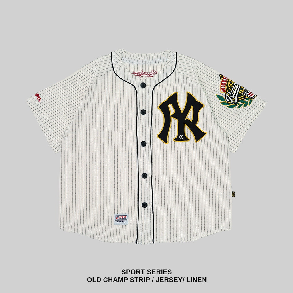 RAWTYPE RIOT Old Champ Jersey Strip - Bwhite