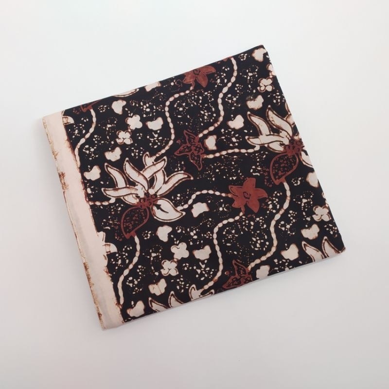 Kain jarik batik cap sogan jogja motif teratai bahan katun halus asli jogja