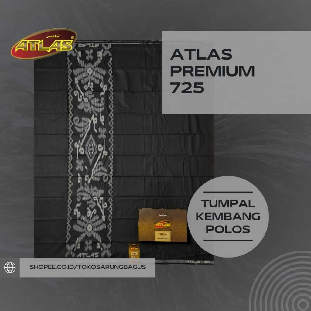 Sarung ATLAS Premium 725 Tumpal Kembang Polos