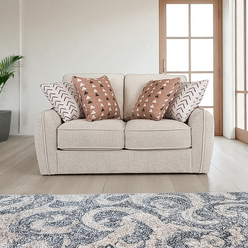 Informa Ashley Seyler Sofa Fabric 2 Seater - Cokelat Sand Sofa Minimalis Sofa Ruang Tamu Sofa Seater