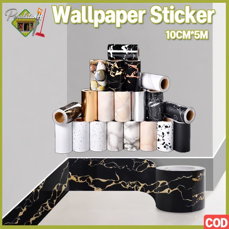 PH Wallpaper Sticker Border List Stiker Pembatas Keramik Interior Dekorasi Stiker Dekorasi Lantai Ke