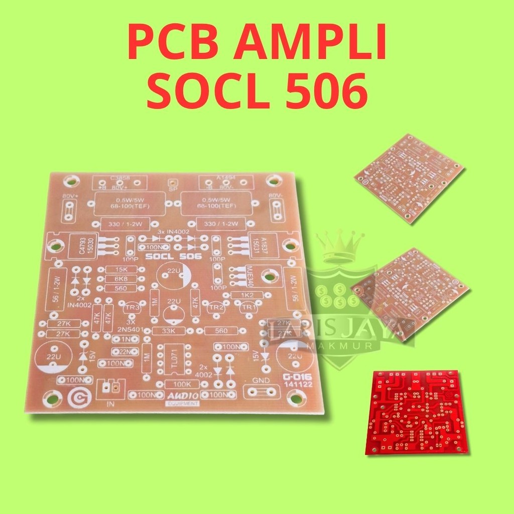 PCB SOCL 506 Fiber – Papan Rangkaian Power Amplifier DIY