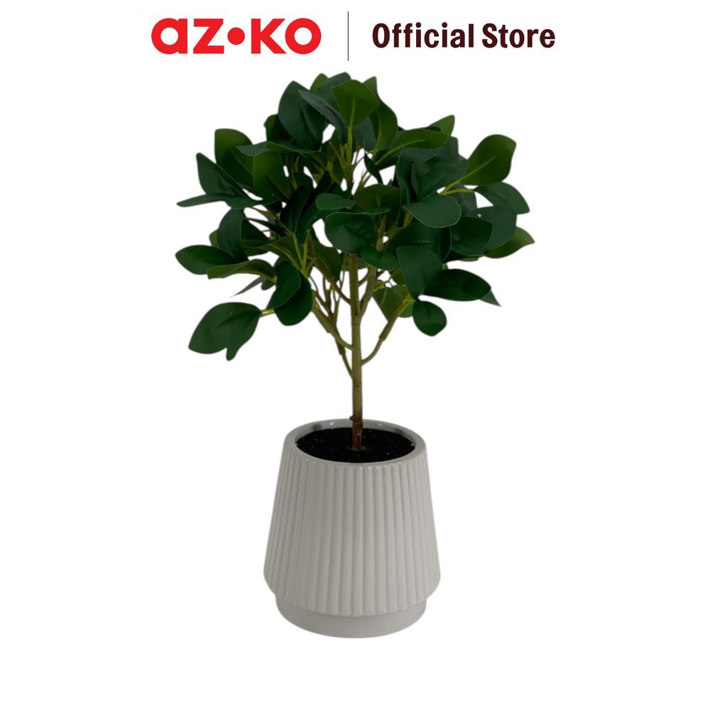 AZKO Forhom 12.3 cm Tanaman Artifisial Fig Dengan Pot - Hijau Artificial Plant Tanaman Hias Tanaman 