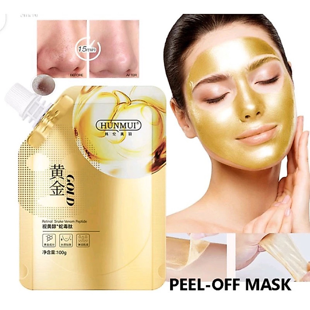 Hunmui Masker Retinol Gold Masker Peel off Mask Anti Aging Collagen Penghilang Flek Hitam Dan Memuti