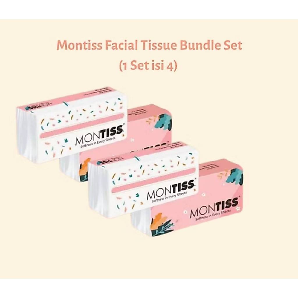 [ 4 PACK ] SALE PROMO Montiss Facial Wajah Tissue 150 Sheets 4 Pack (Buah)