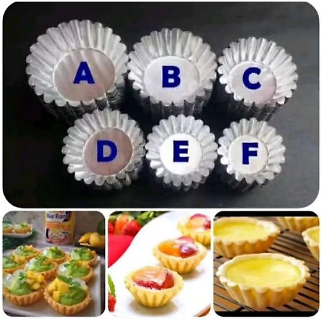 20Pcs Cetakan kue pie susu / Cetakan kue pie buah