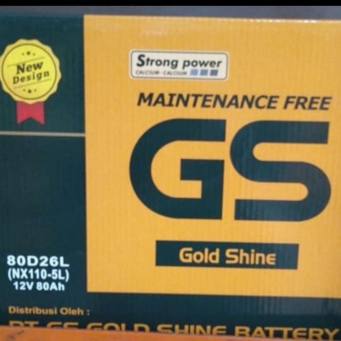 AKI BATERAI GS GOLDSHINE MF 80D26L/NX110-5 PAJERO HARRIER FORTUNER