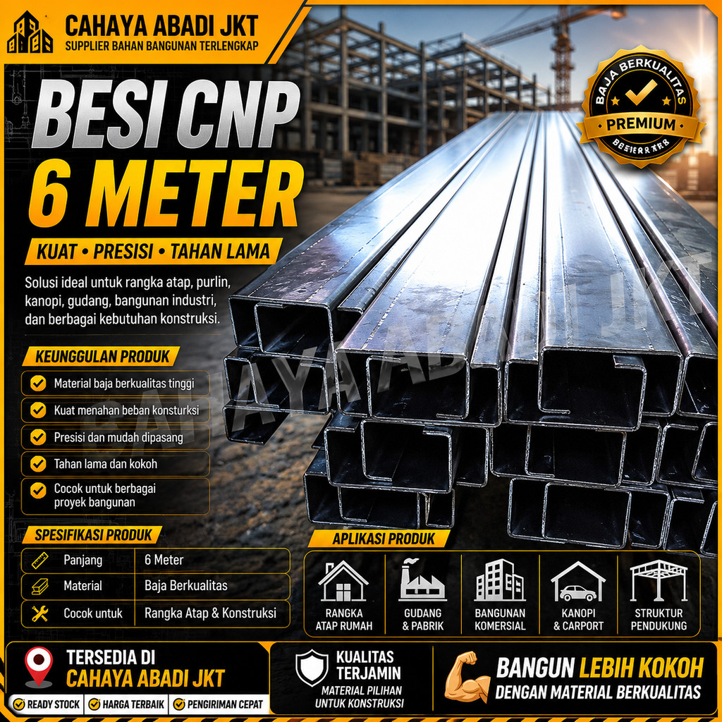 Besi CNP 125 x 6 meter 1.8mm