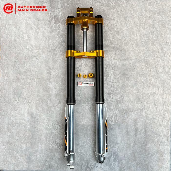 Shock Upside Down USD Real Jump Klx 150 Full Cnc 01 Thor - Black-Gold