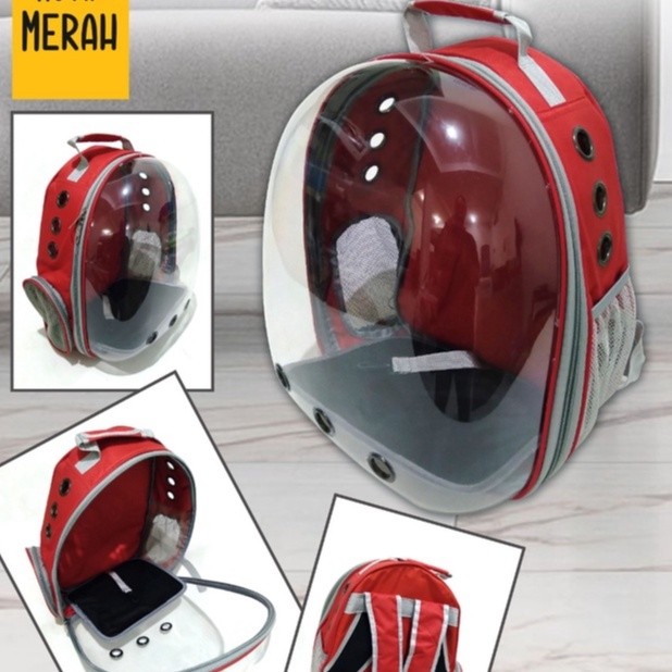 Tas Ransel Astronot Transparan Polos Anjing/Kucing Pet Bag PET-XB