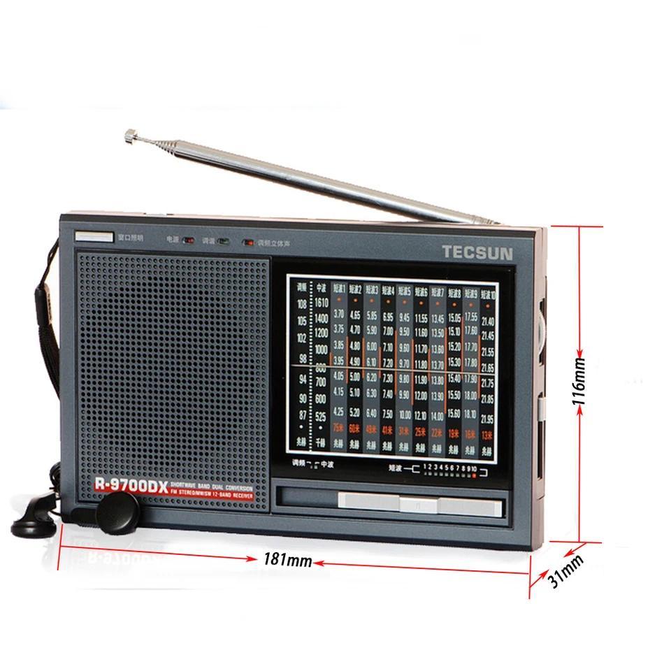 Tecsun R9700DX Original SW MW FM World Band Radio Receiver High Sensitivity Portable AM FM Shortwave