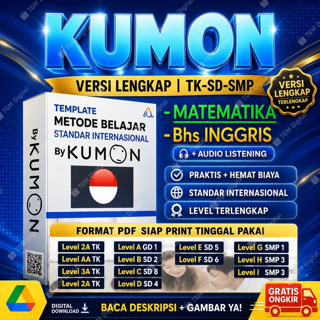 Worksheet KUMON Math English Terlengkap Cocok Untuk Anak TK SD SMP SMA Bisa Juga Untuk Pengajar