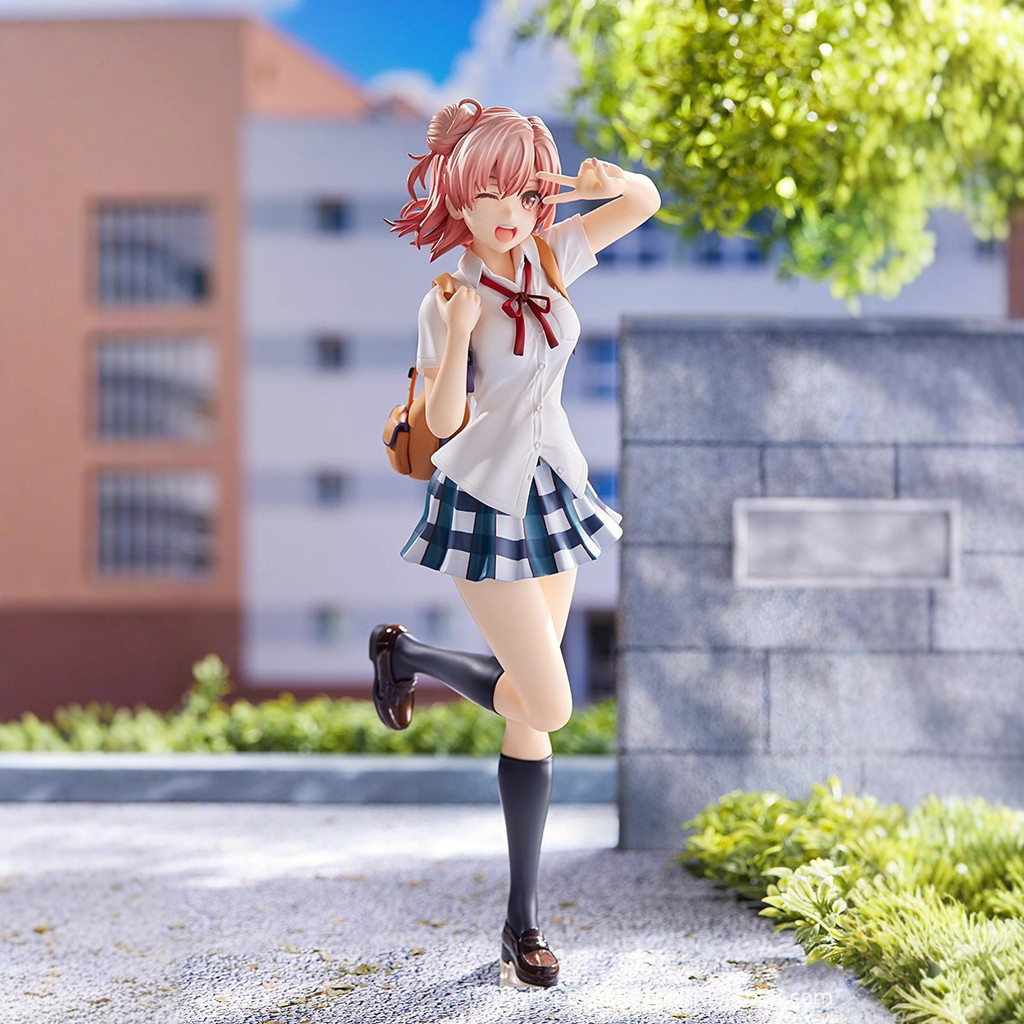 Figur Anime Yui Yuigahama - Koleksi PVC 24cm untuk Penggemar Dewasa Dekorasi Meja Belum Dirakit