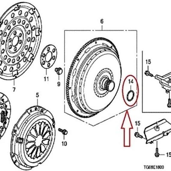 Karet Sil Seal Oring O Ring Torque Torsi Converter Konverter Kruk As Kopling Transmisi Honda Jazz RS
